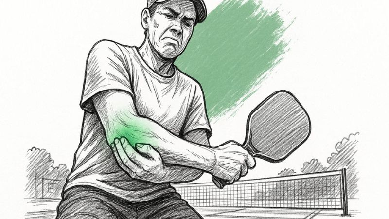 Người vị viêm khuỷu tay cần cẩn trọng khi chọn vợt chơi pickleball