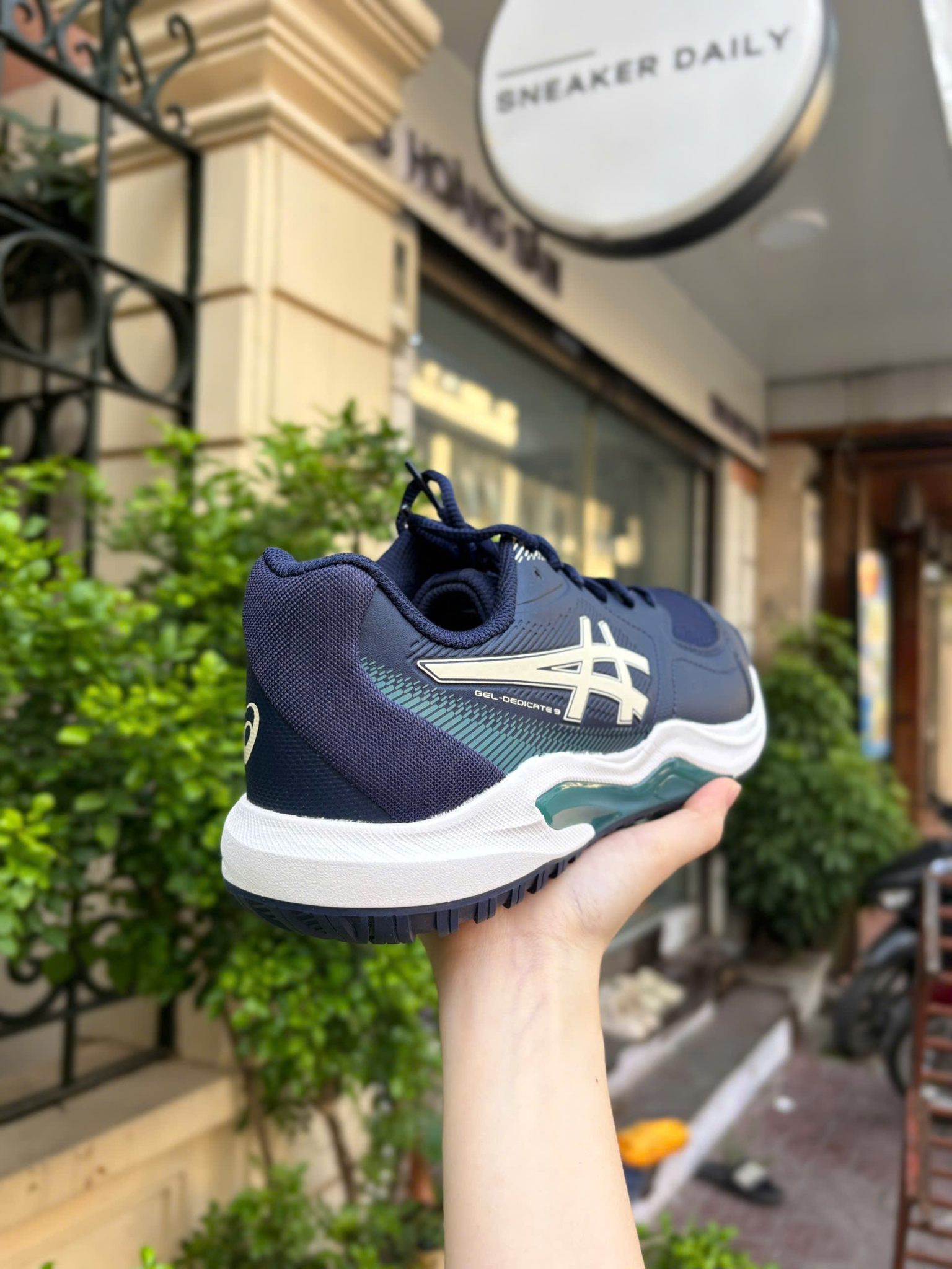 Giày Tennis/Pickleball Asics Gel Dedicate 9 Wide ‘Midnight/Oatmeal’ 1041A544-400 Giày Tennis/Pickleball Asics Gel Dedicate 9 Wide ‘Midnight/Oatmeal’ 1041A544-400