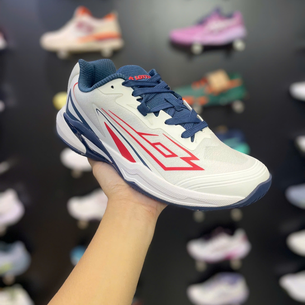 Giày Pickleball/Tennis Lotto Helena 'White/Red' Lotte260705R Giày Pickleball/Tennis Lotto Helena 'White/Red' Lotte260705R