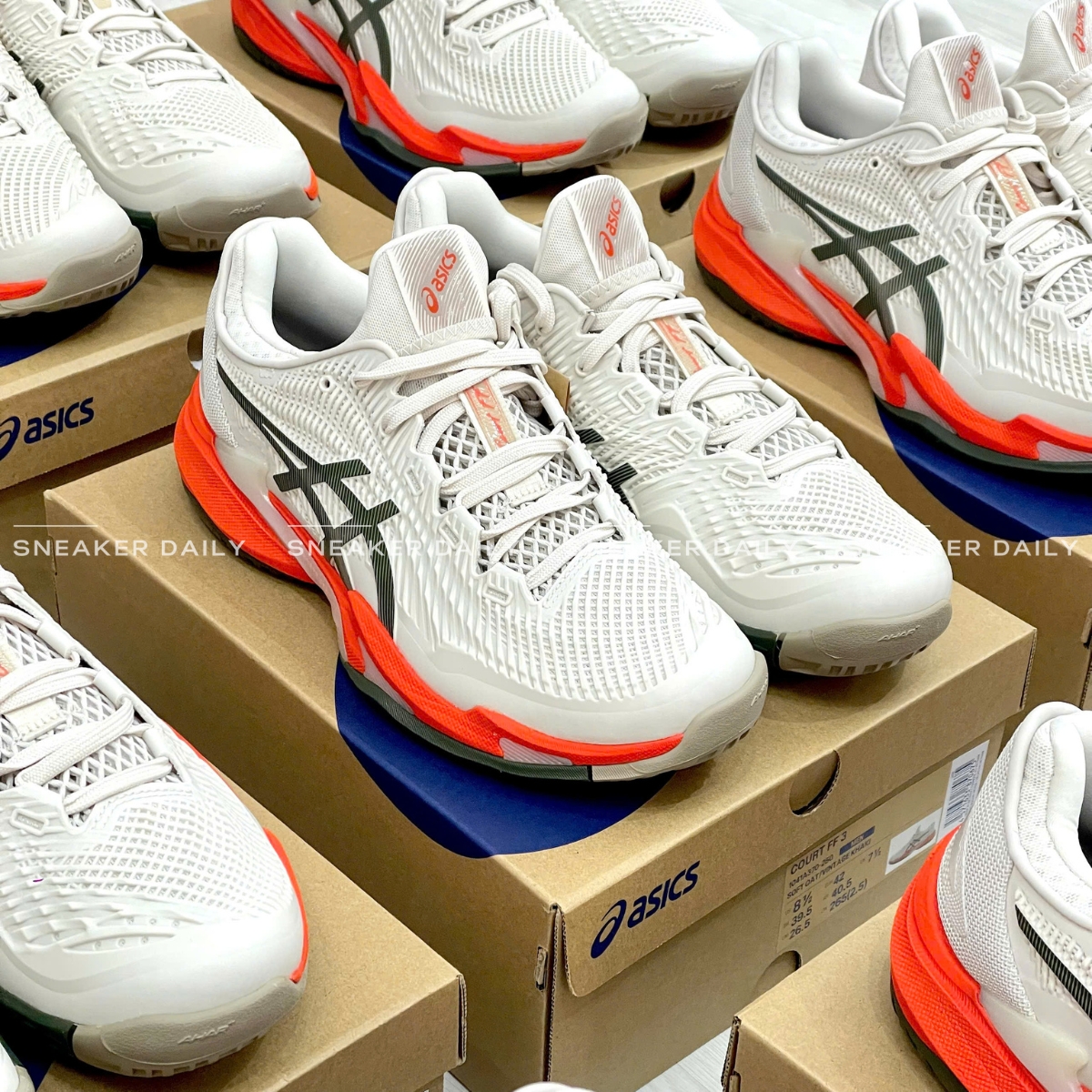 Giày Pickleball/Tennis Asics Court FF 3 ‘Soft Oat/Vintage Khaki’ 1041A370-250 Giày Pickleball/Tennis Asics Court FF 3 ‘Soft Oat/Vintage Khaki’ 1041A370-250