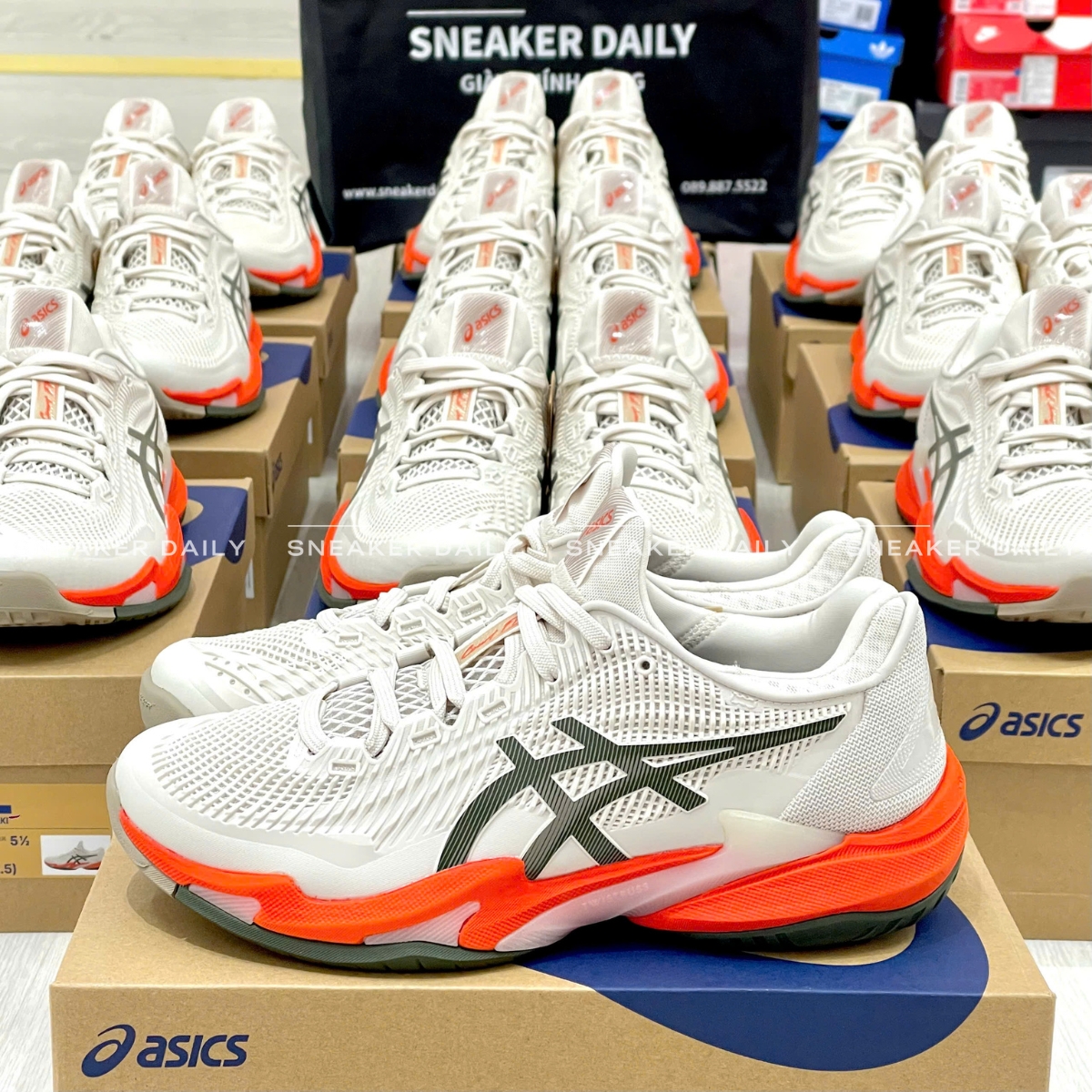 Giày Pickleball/Tennis Asics Court FF 3 ‘Soft Oat/Vintage Khaki’ 1041A370-250 Giày Pickleball/Tennis Asics Court FF 3 ‘Soft Oat/Vintage Khaki’ 1041A370-250