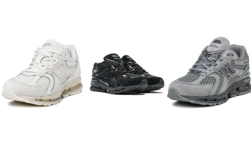 Ba phối màu chính thức của New Balance 1954 gồm Sea Salt, Slate Grey/Castlerock và Black với thiết kế thanh lịch, hiện đại