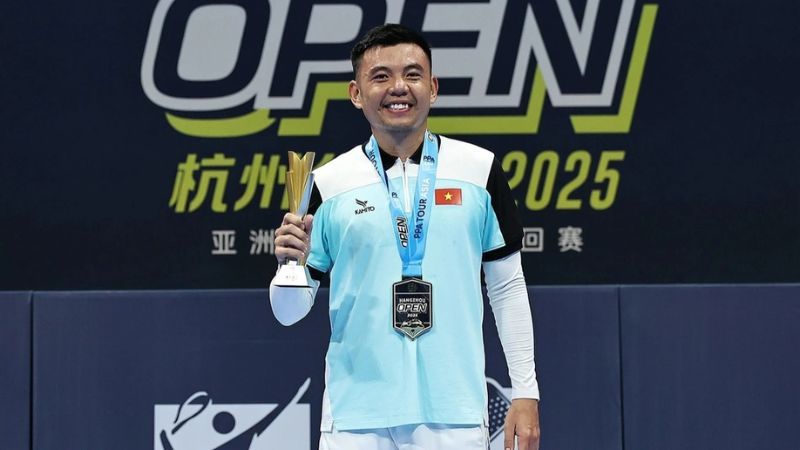 Lý Hoàng Nam vô địch PPA Tour Asia Hangzhou Open 2025 cùng Kamito Alpha X