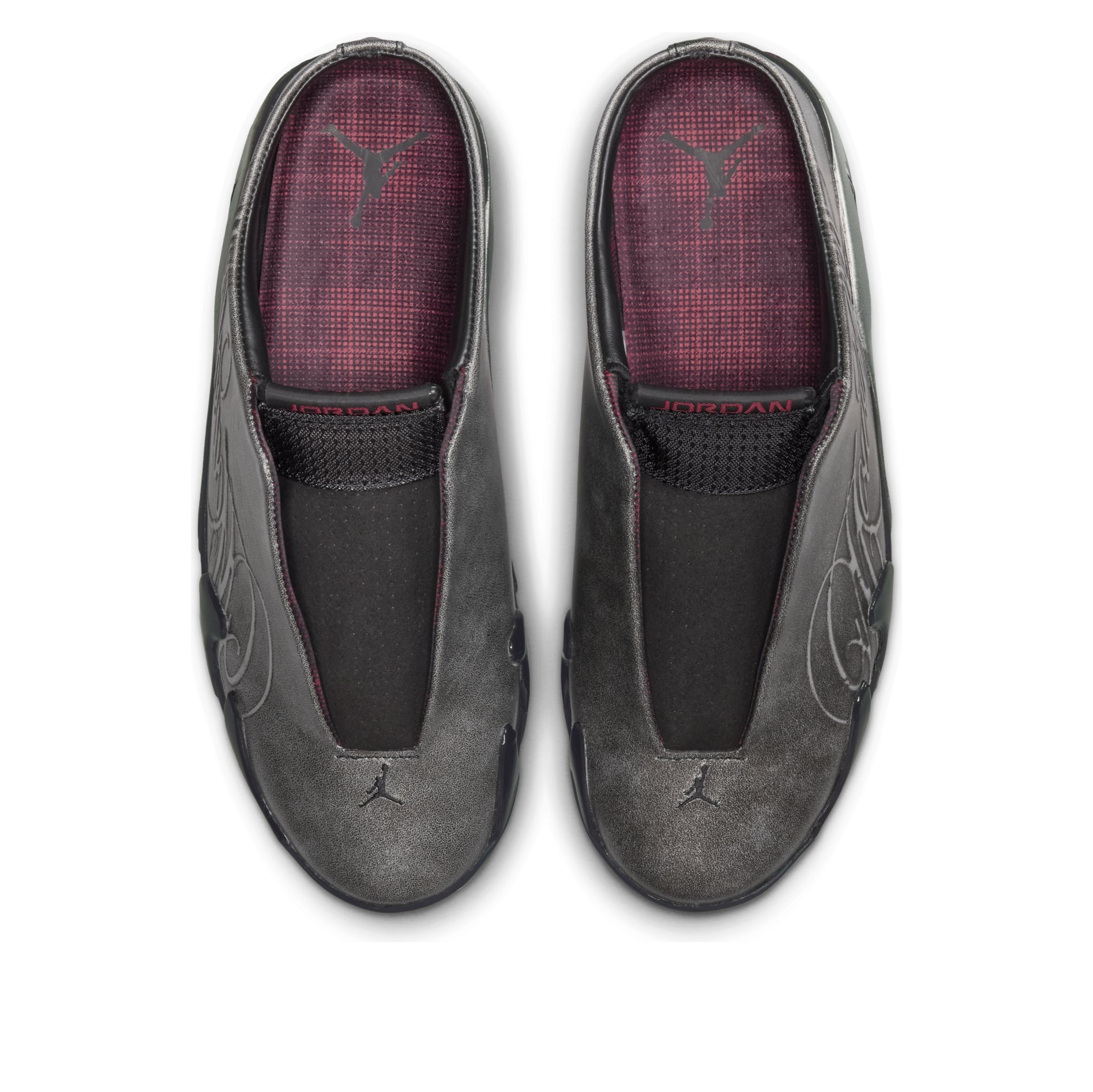 air-jordan-14-x-mowalola-retro-mule-black-silver-burnt-red-ir0908-001-3 Air Jordan 14 x Mowalola Retro Mule 'Black Silver Burnt Red' IR0908-001